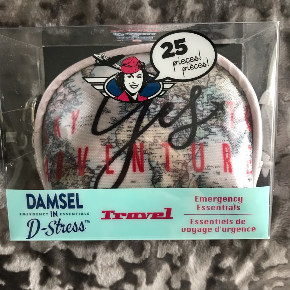 NIB! DAMSEL IN D-STRESS 25 PIECE  TRAVEL KIT